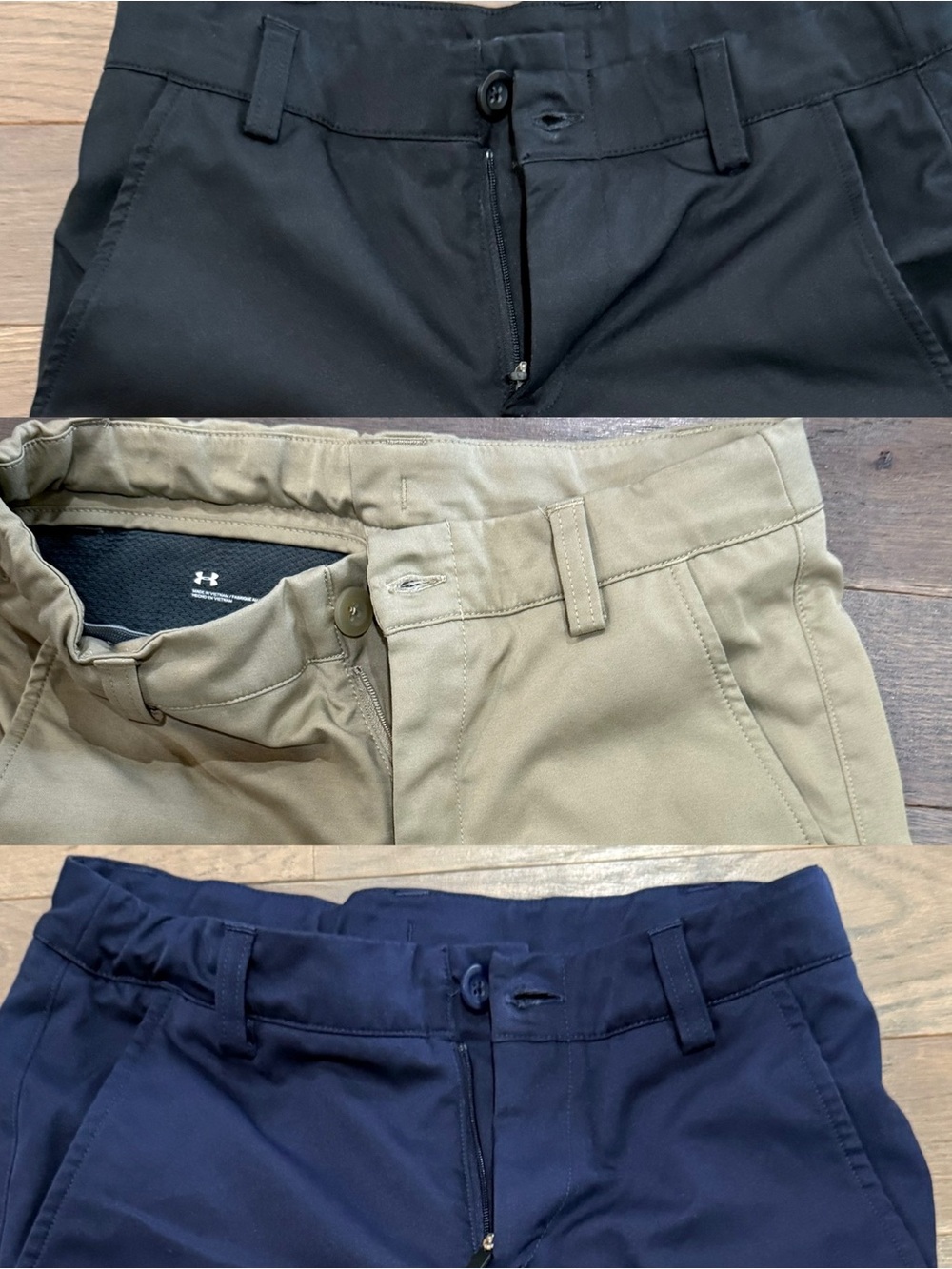 Under Armour Kids matchplay Shorts Trio in Black, Tan, Navy